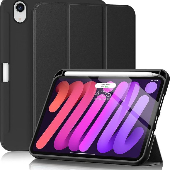 Space Gray iPad Mini 6 Case 2021 6th Generation with Pencil Holder - NEW - Picture 6 of 6